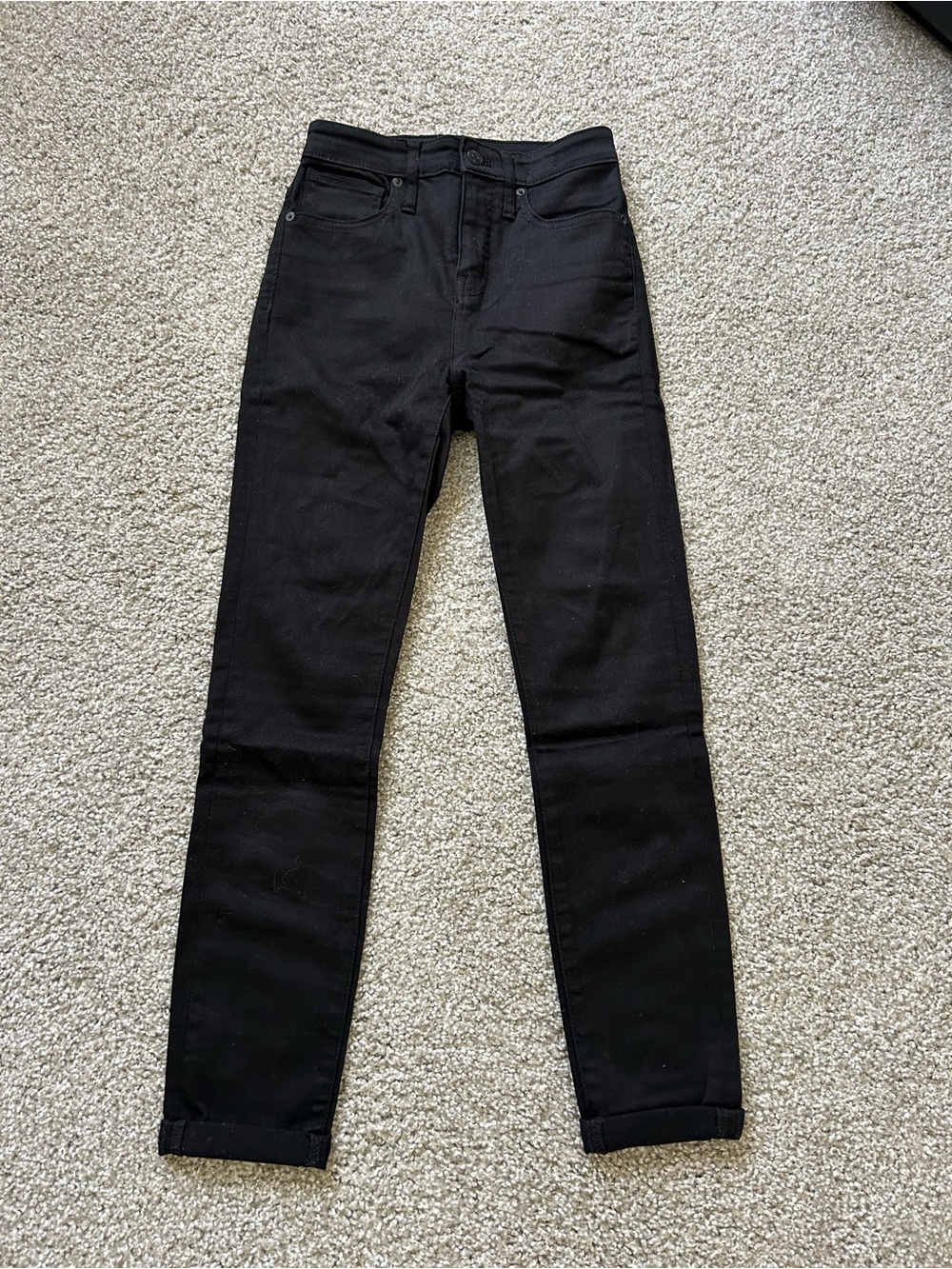 Madewell Women’s 9” Curvy Skinny High Rise size 25 in jet black